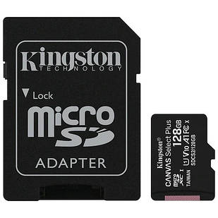 Kingston 128 Гб microSDXC U1 V10 A1 (SDCS2/128GBSP) Карта пам'яті