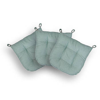 Комплект подушок на стілець 40х40см 3 шт. квадратна на липучках для садових стільців тканина Тіффані