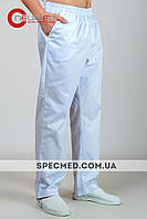 Медицинские брюки К-33, белые. Унисекс ELIT COTTON