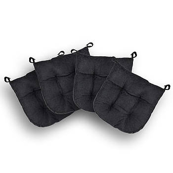 Комплект подушок на стілець 40х40см 4 шт. квадратна на липучках для садових стільців тканина