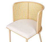 Набор из 2 металлических обеденных стульев из светлого дерева KOBUK