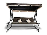 Садова розкладна гойдалка Avko Relax Plus Brown ARSC18722, фото 3