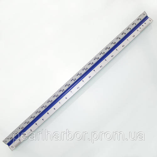 Архитектурная трехгранная масштабная линейка с дюймовой шкалой ...
