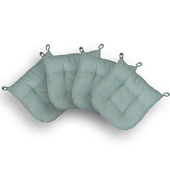 Комплект подушок на стілець 40х40см 4 шт. квадратна на липучках для садових стільців тканина Тіффані