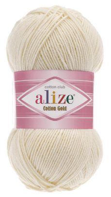 Нитки пряжа для в'язання бавовна акрил COTTON GOLD ALIZE Коттон Голд Алізе № 878 - бежевий
