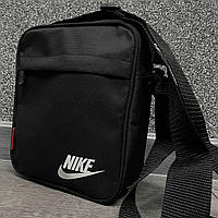 Месенджер чорний Nike Барсетка Найк повсякденна середнього розміру літня, Сумка через плече з тканини