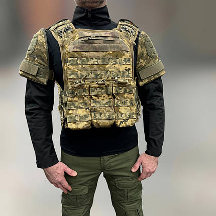 Балістичний захист плечей 1 класу, Піксель, плечовий захист від осколків, балістичний пакет 1 класу, фото 1