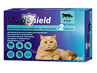 MoxiShield капли на холку для кошек от клещей, блох и гельминтов весом 4-8 кг, 2 х,0,8 мл 2 г (2пип)