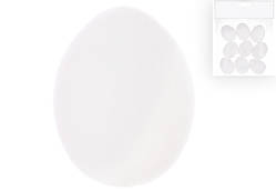 Набір (6шт) декоративних яєць з флоковим напиленням, 3*4см колір - білий