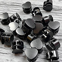Фіксатор серце металевий чорний 21,5 мм