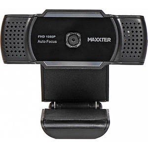 Веб-камера FullHD Maxxter WC-FHD-AF-01 USB цифр. мікрофон чорн.+срібло. нова