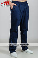 Медицинские брюки К-33, темно-синие. Унисекс ELIT COTTON 46