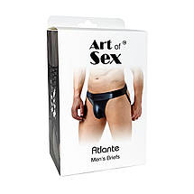 Чоловічі вінілові труси Art of Sex — Atlante, колір Чорний, розмір L-2XL, фото 4