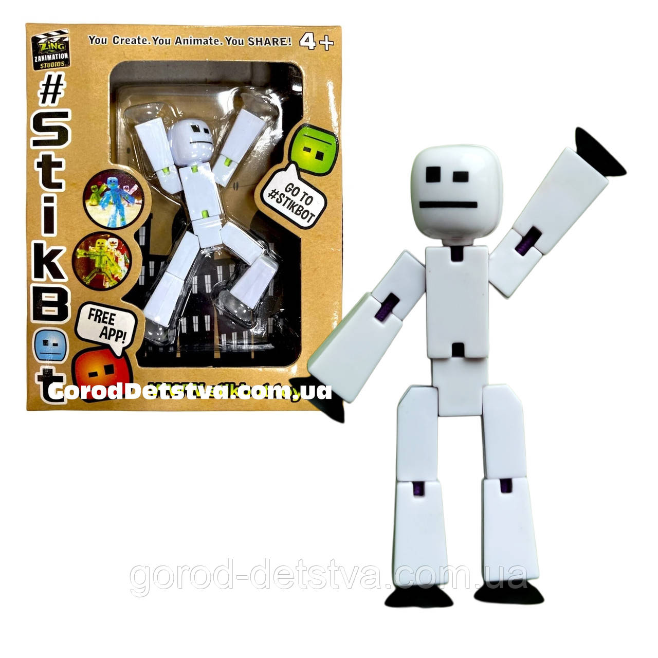 Фігурка Стікбот чоловічок для анімаційної творчості для зйомки відео Stikbot, фото 1
