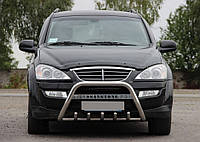 Кенгурятник WT004 (нерж) для SsangYong Action 2006-2024 годов от PR