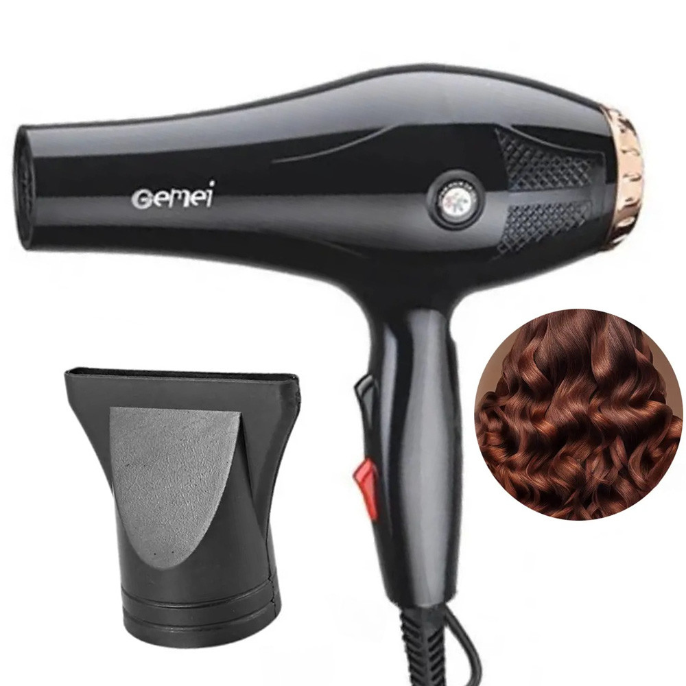 Фен для сушіння й укладання волосся, 1800 Вт, GM-1776 / Стайлер професійний з насадкою, фото 1
