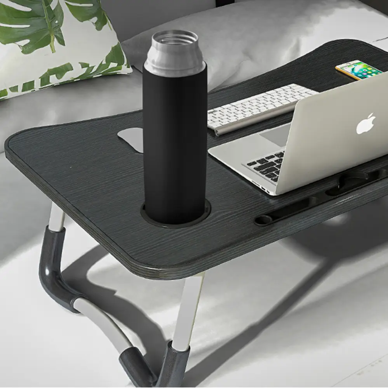 Складаний столик-підставка для ноутбука та планшета, Портативний стіл для сніданку стіл — підставка, графіт