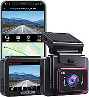 Автомобільний відеореєстратор Kingslim D5-4K з Wi-Fi GPS 170° камера нічна зйомка