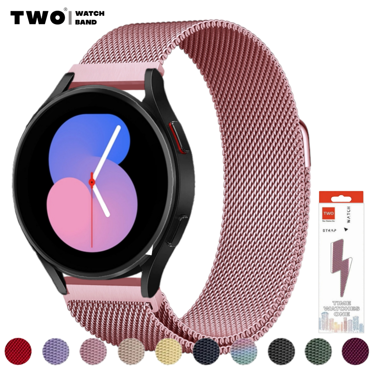 Ремінець міланська петля для Samsung Galaxy Watch 5/ 5 Pro Рожевий