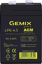 Акумулятор AGM Gemix LP6-4.5 6V/4.5Ah