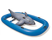 Надувний плотик для плавання та відпочинку на воді у вигляді акули Bestway 41124 Якісний надувний плотик