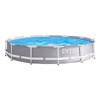 Бассейн каркасный Intex 26710 Prism Frame Pool 366 x 76 см Grey XE, код: 8058217