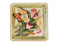 Декоративная тарелка Бабочка в тюльпанах Lefard AL10855 K[, код: 7424771