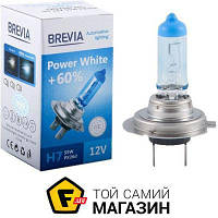 Автомобильная лампа Brevia BREVIA Автолампа H7 12V 55W PX26d Power White + 60% 4300K CP (10/500 шт.)