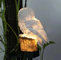 Садовый газонный светильник Сова на солнечной батарее, Светильник садовый сова водонепроницаемый