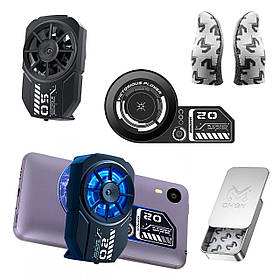 Комплект охолодження телефона MEMO: теплопровідна магнітна пластина VC01 + кулер Пельтьє FL-A2 з аккумулятором напальчники FS02