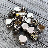 Фіксатор серце металевий нікель 21,5 мм