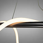 Сучасна світлодіодна люстра шланг 48 Вт колір каркасу чорний хром D-0863-D800BHR, фото 4