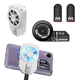 Комплект охолодження телефона MEMO: теплопровідна магнітна пластина VC01 + кулер Пельтьє DLA2 для смартфона напальчники FS01