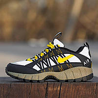 Мужские демисезонные кроссовки Nike Air HUMARA BLACK YELLOW (черные с желтым) повседневные кроссы 1747 Найк