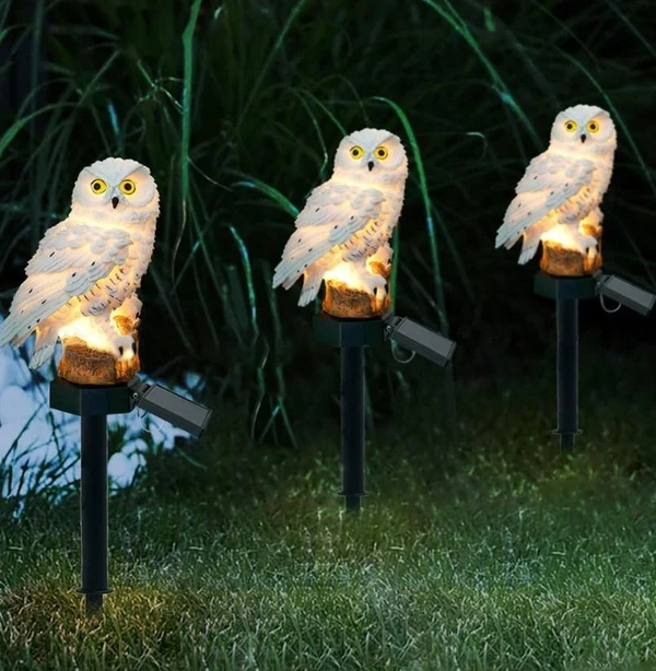 Садовый стильный светильник для сада в виде совы, Светильник водонепроницаемый сова в сад led - фото 4 - id-p2136705635