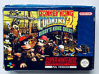 Donkey Kong Country 2 Diddy's Kong Quest + постер, Б/У, английская версия - картридж для Nintendo SNES