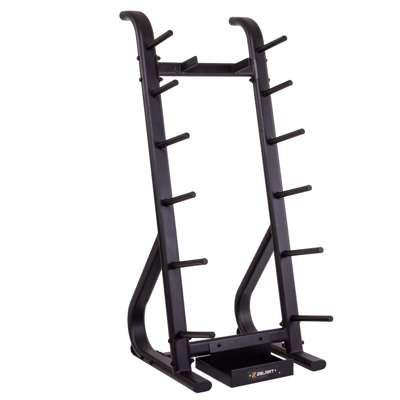 Стійка вертикальна для млинців дисків штанг та бодібарів Zelart TA-3653 розмір-62,4x75,7x148,1см чорний