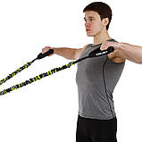 Еспандер плечовий трубчастий з ручками у захисному рукаві навантаження 20.5 кг Zelart FI-7834-45, фото 8