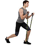 Еспандер плечовий трубчастий з ручками у захисному рукаві навантаження 20.5 кг Zelart FI-7834-45, фото 9