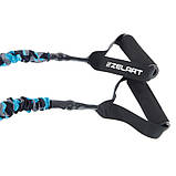 Еспандер плечовий трубчастий з ручками у захисному рукаві навантаження 25 кг Zelart FI-7834-55, фото 4