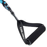 Еспандер плечовий трубчастий з ручками у захисному рукаві навантаження 25 кг Zelart FI-7834-55, фото 5