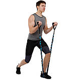 Еспандер плечовий трубчастий з ручками у захисному рукаві навантаження 25 кг Zelart FI-7834-55, фото 10