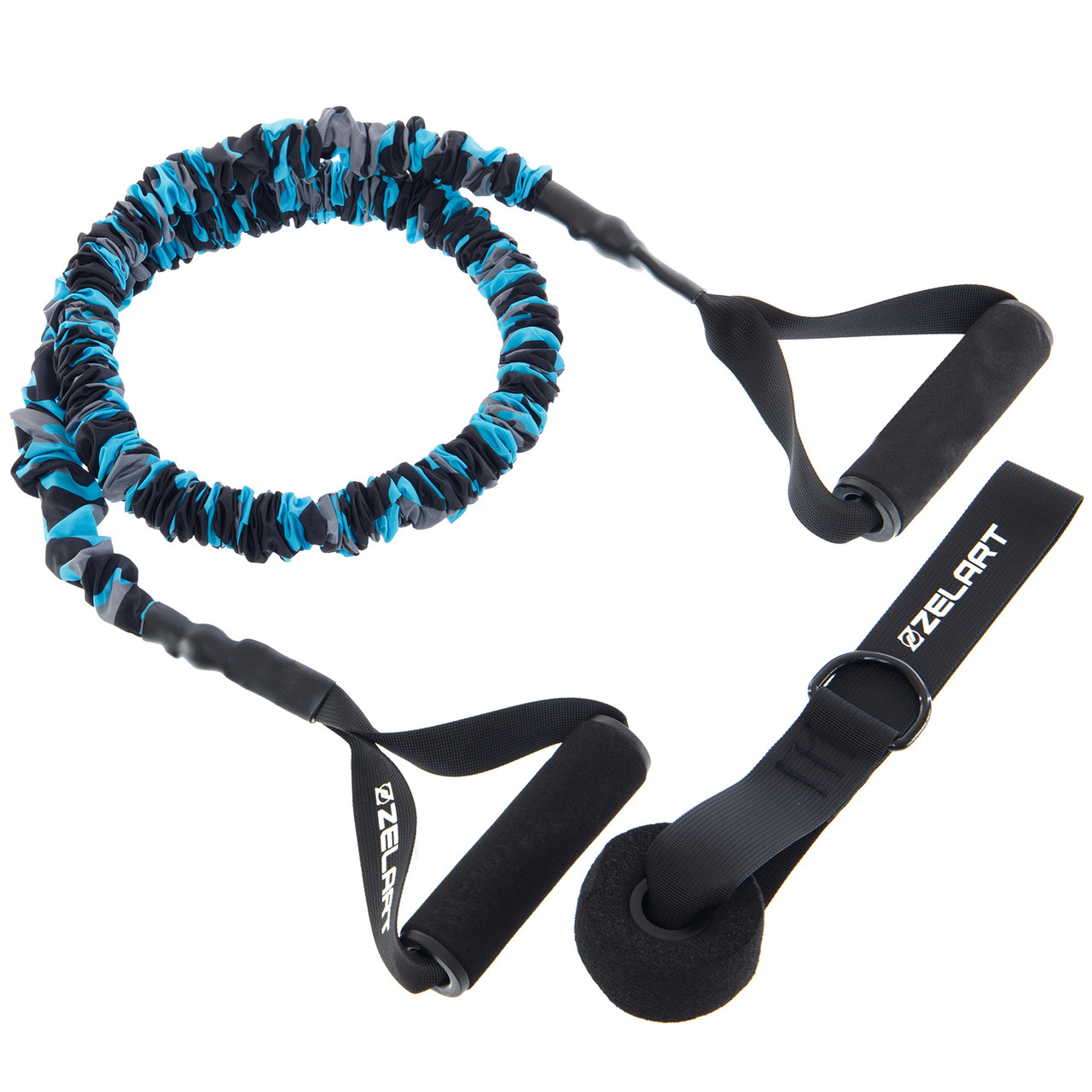 Еспандер плечовий трубчастий з ручками у захисному рукаві навантаження 25 кг Zelart FI-7834-55, фото 1