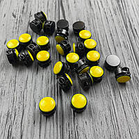 Фіксатор металевий з глазур`ю жовтою 13,5 мм