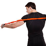 Еспандер плечовий трубчастий з ручками в захисному рукаві середнє навантаження Zelart FI-7829-M, фото 7