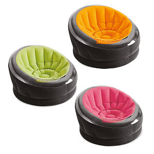 Надувне крісло Intex 68582 жовтогаряче, зелене, рожеве