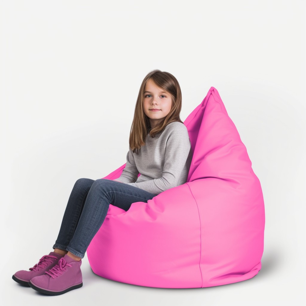 Бескаркасное кресло-груша 80*100 см розовое с чехлом,бескаркасное кресло для детей и взрослых ткань оксфорд + - фото 3 - id-p2136727972