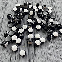 Фіксатор металевий з глазур`ю білою 13,5 мм