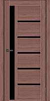 Дверное полотно MS Doors ORLEAN 70см дуб класичний чорное скло XE, код: 7757625