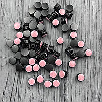 Фіксатор металевий з рожевою глазур`ю 13,5 мм